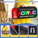 288 Colors Acrylic Paint Markers with Automatic Ink Control System, Soft Brush Tip Acrylic Markers for Paper, Rock, Wood, Canvas, Glass and Ceramic Art Supplies, Paint Pens & Paint Markers with Bag