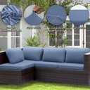 Outdoor Cushion Covers Set,12PCS Patio Furniture Couch Seat Slipcovers, Replacement for Sofa Sectional Chair(Cover Only)
