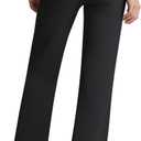 Womens Stretchy Yoga Dress Pants Pockets High Waist Straight Leg Work Trousers Pull On Business Casual Slacks (Black, S)