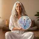 Shaman Drum Spirit Music Shamanic Drum with Rope Handles and Mallets, Multipurpose for Healing and Sound Healing (2)