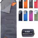 Sleeping Bags for Adults Backpacking Lightweight Waterproof- Cold Weather Sleeping Bag for Girls Boys Mens for Warm Camping Hiking Outdoor Travel Hunting with Compression Bags (4.4lb Gray)