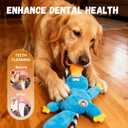 WUGO Plush Dog Toys with Rope Duck Dog Toys for Large Dogs and Puppie Interactive Tug of War Dog Toy