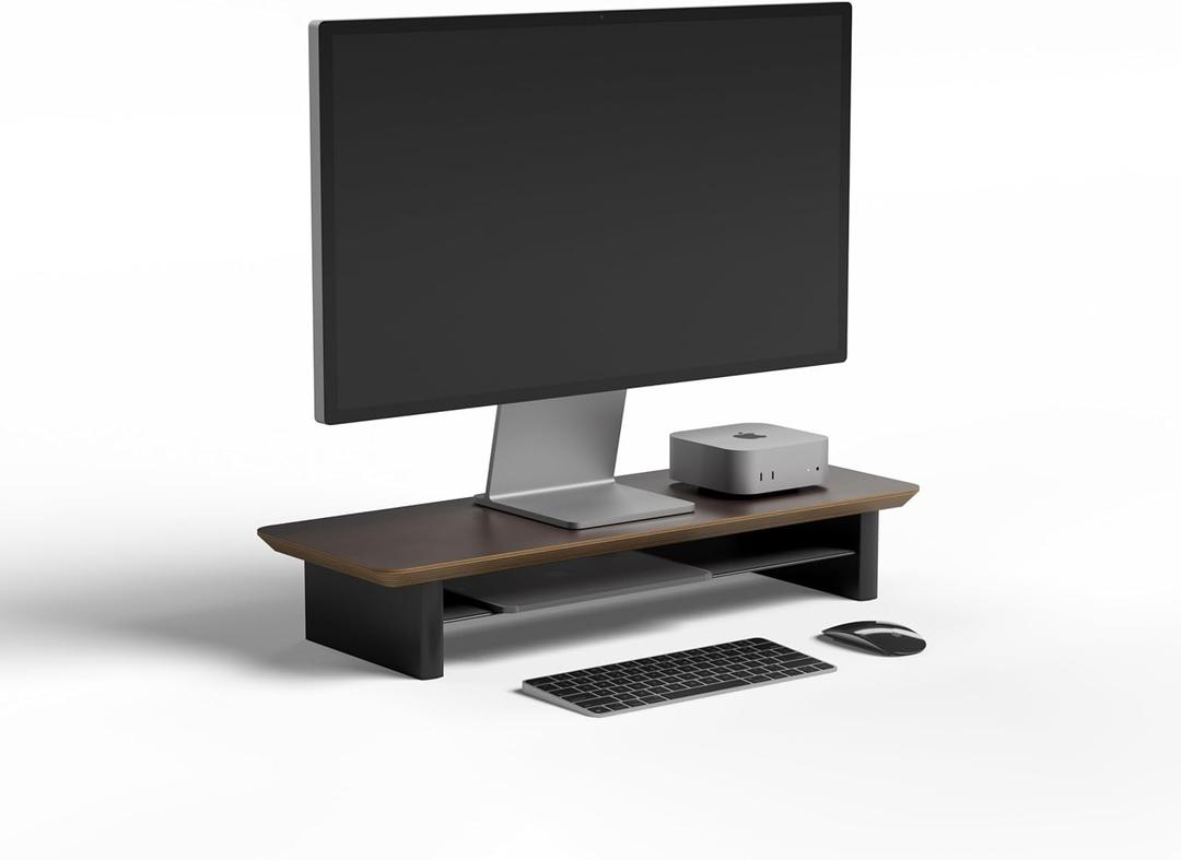 Amesoba Desk Stand Mini (Dark Walnut, Mini)