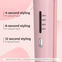Curling Iron Curling Wand Hair Crimper Waver, Hair Curler with Ceramic 3 Barrel for Women, Dual Voltage, Anti-Scald, Easy to Use, Pink