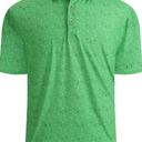 Esabel.C Golf Shirts for Men Dry Fit Performance Short Sleeve Print Moisture Wicking Collared Shirt, M