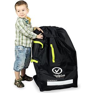 V VOLKGO Car Seat Travel Bag For Airplane with Padded Backpack Shoulder Straps, Gate Check Bag, Car Seat Bags for Air Travel Carseat Travel Cover, Carseat Travel Bag Cover for Airplane Travel