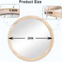 MAGFLERUM 28 Inch Round Wood Mirror - Circle Mirror for Nursery, Boho Style - Wall Decor for Bedroom, Living Room, Hallway (Nature)