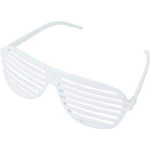 Fun Express White Shutter Shades Novelty Sunglasses - Party Apparel Accessories - 12 Pieces
