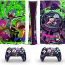 PEYANZ Vinyl Skin Compatible with PS5 Slim (Digital Edition) | HD Print, Scratch Resistant, Bubble-Free Application (R1ck&M0rty)