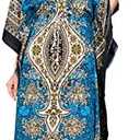 REYNOSOHOMEDECOR Kimono Kaftan Dress for Women - Elegant Holiday & Evening Dress - Loose Fit One Size