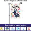 Easter Garden Flag 12x18 Inch Double Sided Outside Seasonal Welcome Peeps Colorful Bunny Holiday Decorative Outdoor Spring Small Yard Porch Flag Decoration (Easter02, GardenSize12x18'')