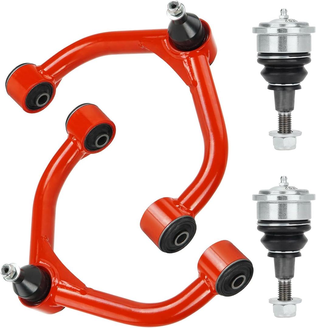 Front Upper Control Arms w/Ball Joints Lift 2-4" for Chevy Silverado GMC Sierra 2500HD 3500HD 2011-2019, (ONLY fit 8 LUG), Adjustable Suspension Kit 2Pcs