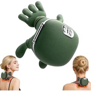 Neck Massager with Heat - Deep Tissue Shiatsu Electric Neck and Shoulder Massager with Fingers, 4D Kneading Design for foot back body, Cordless Masajeador De Espalda Y Cuello, Portable for Travel