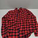 Amazon Essentials boys Flannel Button Down Shirt (X-Large, Red Buffalo Check)