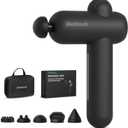 Nekteck Massage Gun Deep Tissue - 12mm Amplitude, 30 Speeds, Full-Body Muscle Relaxation Device with 5-Head for Pain Relief, Quiet USB-C Rechargeable Percussion Muscle Massager for Home Office Travel (Grey)