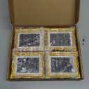 4 Pack Magnetic Picture Frames for Refrigerator - 3"x2" Vintage Mini Gold Photo Frames(Dimensions with Card Size2.4" X 1.6"), Antique Ornate, Paintings, Kitchen Decor, Home & Office Decorative Gift (Classic Gold)