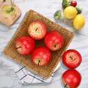 Artificial Apples Fake Frutis Apples, Simulation Apples for Home Decoration Lifelike Normal Size Apples Fake Apples for Kichen Party Chirstmas Decor (6 Pcs Red Apple)