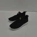 FUDYNMALC Womens Sneakers Tennis Shoes: Fashion Lightweight Non Slip Footwear for Running Walking Casual 39, Black 