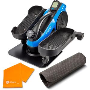 Lifepro Under Desk Elliptical Exercise Machine  Mini Bike Elliptical for Low Impact Leg & Arm Movement  Quiet Magnetic Resistance, LCD Display  Compact Seated Workout for Seniors