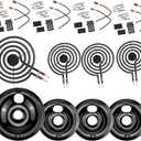 Black Burner Drip Pans 5304430149(6")5304430150(8") Electric Stove Burners MP15YA(6") MP21YA(8")330031 Surface Element Receptacle Compatible for Frigidaire Kenmore Crosley Tappan by MIFLUS