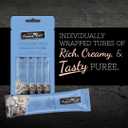 4 x Fussie Cat Ocean Fish and Salmon Puree, lickable cat Treats, 0.5oz Pouch Pack of 4