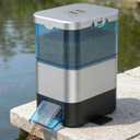 Pawfly Automatic Fish Feeder for Pond, 2.8 L Large Capacity Pond Fish Feeder with Timer, Adjustable Auto Fish Food Dispenser, Moisture-Proof Outdoor Koi Fish Feeder, Battery Powered (Not Included)
