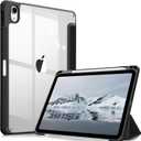 Fintie Hybrid Slim Case for iPad (A16) 11th Generation 11 Inch (2025), iPad 10th Generation 10.9 Inch (2022) - Shockproof Cover with Clear Transparent Back Shell & Pencil Holder, Black