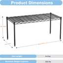 1-Tier Wire Shelf Rack,30" Wx14 Dx17 H,Single Metal Shelves Rack