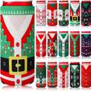 Maxcheck 16 Pcs Christmas Ugly sweater Beer Can Cooler Sleeves Holiday Insulated Neoprene Can Holders 12 oz Reusable Soda Drink Covers for Christmas Party Decorations(Sweater)
