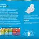 Amazon Basics Thick Maxi Pads with Flexi-Wings for Periods, Extra Long Length, Super Absorbency, Unscented, Size 3, 104 Count (4 Packs of 26)