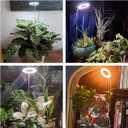 Grow Lights for Indoor Plants, 48 LEDs Full Spectrum Plant Light for Indoor Plants, Height Adjustable Growing Lamp with Base, 3 Optional Spectrums, Auto Timer 3/9/12Hrs, 10 Brightness, 2 Pack (3.4in-Black)