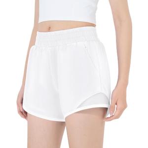 HASMES Girls Athletic Shorts with Zip Pockets Lightweight Running Soccer Shorts for Kids 5-14Y (7-8 Years, White)