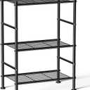 Abiglifty Storage Shelves, 3-Tier Metal Shelving, Wire Shelving with Adjustable Leveling Feet, Shelf Organizer for Bathroom, Closet, Garage