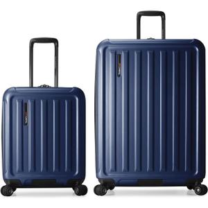 Traveler's Choice Art of Travel Hardside Expandable Luggage with Spinner Wheels, Navy