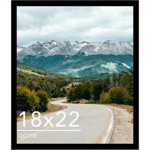 Wood 18x22 Picture Frame Black for Wall Hanging, 18 x 22 Frame Photo Frame for Wall Horizontally or Vertically, Black, 1 Pack