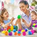 18 Pack Easter Eggs Filled Chick Duck LED Puffer Balls Easter Basket Stuffers for Kids Boys Girls, Light Up Squeeze Sensory Ball Fidget Toys for Easter Egg Fillers Easter Egg Hunt Party Favor Gifts