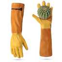 WORKPRO Gardening Gloves, Long Leather Garden Gloves for Women & Men, Medium