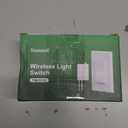 Wireless Light Switch and Receiver Kit, Decorator Rocker Wall Switch, 200FT Long Range RF Remote Control, No in-Wall Wiring Required, Programmable & Expandable for Ceiling Light, Fans, Lamps