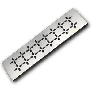 12 Inch Shower Niche Shelf 304 Stainless Steel Rectangular Bathroom Niche Shelf with Brushed Finish and Floral Design Fits Prefabricated Tile Niches Kerdi Board 1 Pack