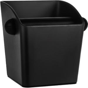IAOSEN Espresso Knock Box Square High Side Wall Splash Prevention Design Knock Box Shock Absorbing Non Slip Knock Box Espresso With Removable Knock Bar Espresso Accessories for Home/Office
