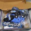 New-Bounce Adjustable Inline Skates for Girls and Boys - for Kids, Teens, and Young Adults Outdoor Roller Skates for Boys Ages 8-12 for Beginners & Advanced | Blue (Medium)