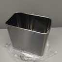 Cesun Small Bathroom Trash Can 2.1 Gallon Wastebasket, Modern Metal Garbage Can Office Waste Basket, Silver Stainless Steel Trash Bin for Bedroom, Home Office, Toilet, rv, Near Desk, Under Sink.