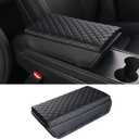 Center Console Cover for 2021-2026 Tesla Model 3 Model Y, PU Leather Armrest Box Cushion Protector Accessories