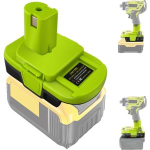 DM18RL Battery Adapter for DeWalt 20V for Milwaukee 18V, Converter to for Ryobi 18V Battery for Ryobi 18V Power Tools, with 5V 2.1A MAX USB Charge