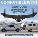 ECOTRIC Class 3 Trailer Hitch Compatible with 2006-2008 Lincoln Mark LT & Ford F150 F-150 (Excluding Factory Receiver) Replace for 13360 w/2In Square Receiver Tow Hitch Powder Coated