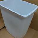 Rubbermaid Small Kitchen Bathroom Trash Can, 9 Gallons, White, Waste Basket for Under Counter/Kitchen/Office/Bedroom/Bathroom