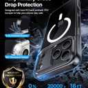 Magnetic Shockproof for iPhone 17 Pro Case,[Camera Protection][Compatible with Magsafe][Non-Slip][Mil-Grade Protection] Slim Anti-Yellowing Translucent Matte Phone Case for iPhone 17 Pro,Clear