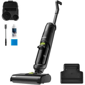 Eureka Wet Dry Vacuum Cleaner Cordless, Mop Vacuum Cleaner with Self-Cleaning System, Lightweight Hardwood Floors Vacuum for Pets and Sticky Messes, Black, NEW400