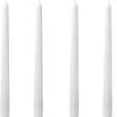 4 Pack White Taper CandlesTaper Candles 10 Inch DriplessUnscented & Smokeless Candlesticks Bulk7-8 Hours Long Burning Tall CandlesIdeal for Christmas Weddings Parties Dinner