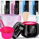 Smart Waxing Kit for Women with Temperature Control,Waxfans Digital Wax Warmer,Gentle Wax Beads for Sensitive Skin,For Brazilian, Bikini, Facial, and Body Hair Removal, at Home Waxing Kit for Women